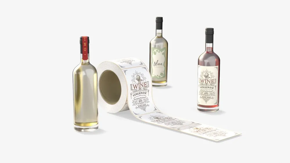 Wine labels textured paper Wine labels textured paper