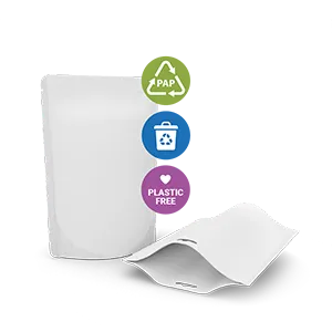 White paper, plastic-free White paper, plastic-free