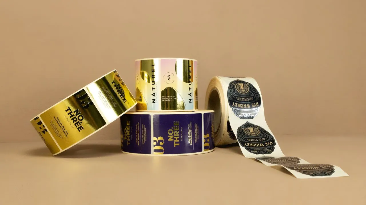 Metallized wine labels Metallized wine labels