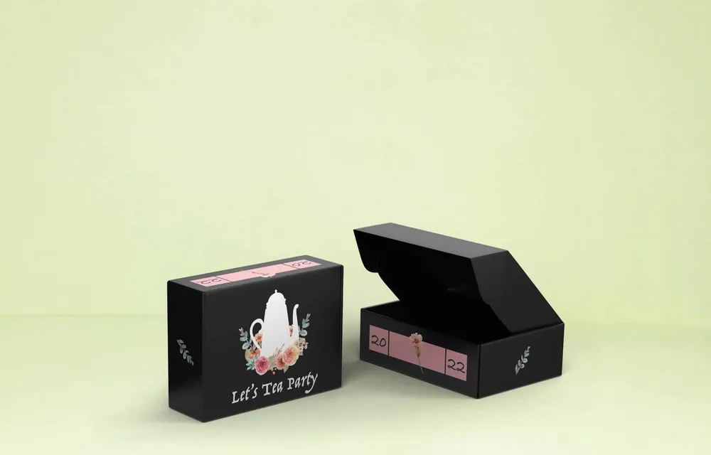 Folding box for tea Folding box for tea