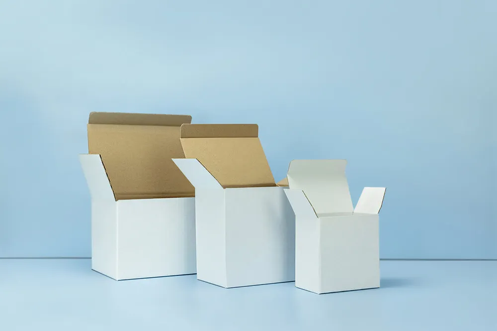 Unprinted corrugated cardboard product packaging Unprinted corrugated cardboard product packaging
