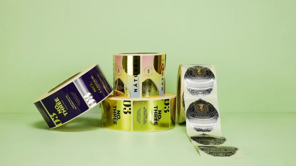 Veredelte Materialien für Rollenetiketten Veredelte Materialien für Rollenetiketten