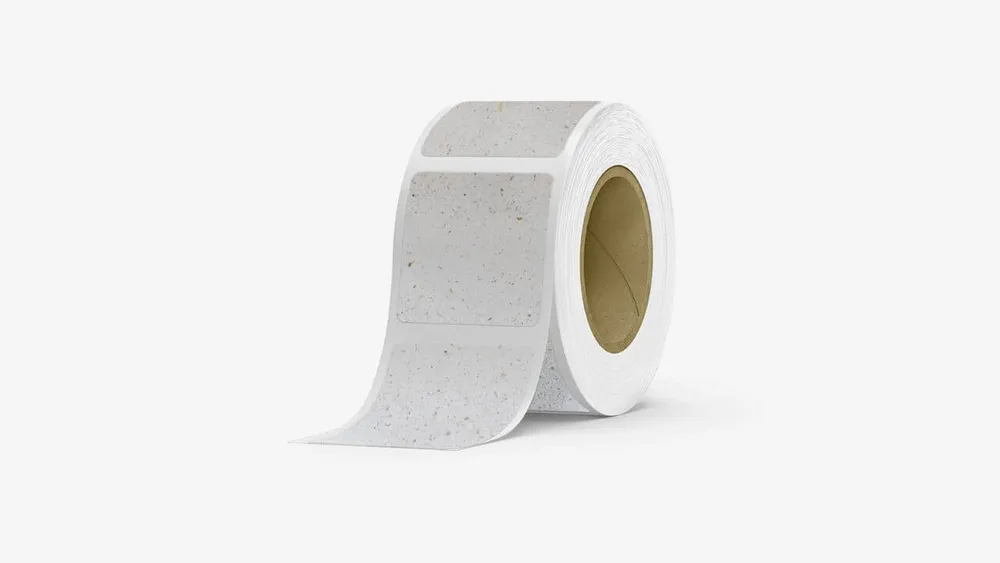 Printed grass paper labels Printed grass paper labels