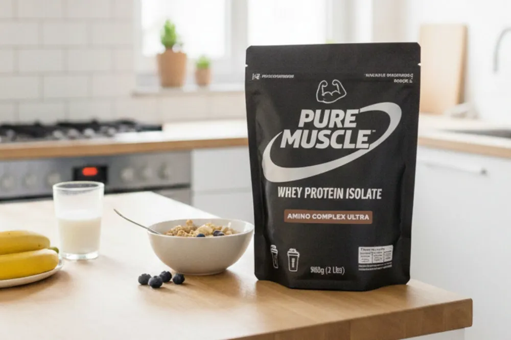 Bedruckter Standbodenbeutel für Protein Pulver Bedruckter Standbodenbeutel für Protein Pulver